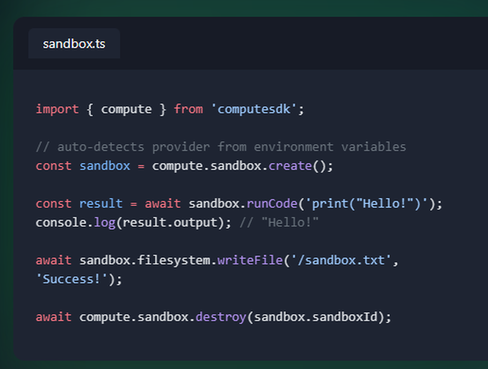ComputeSDK Screenshot 1
