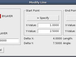 Dialog for editing a line