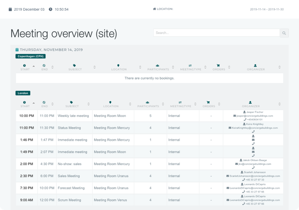 Fischer & Kerrn Concierge Booking Screenshot 1