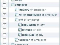 selecting columns, with automatic joining of linked tables