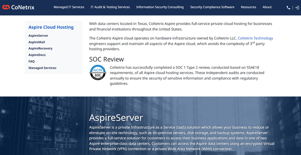 CoNetrix Aspire Screenshot 1