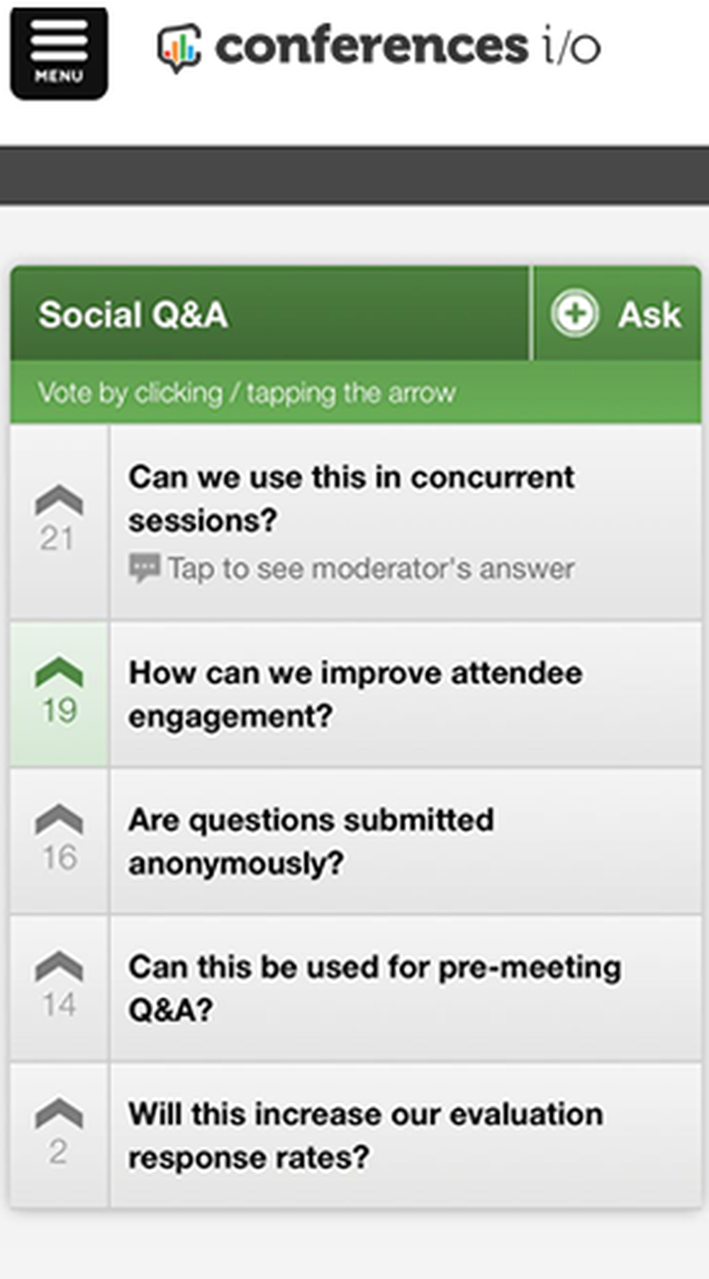 Conferences i/o Screenshot 1