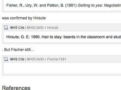 Citation look and feel in the editor