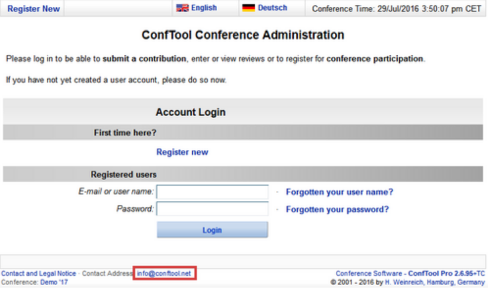 ConfTool Pro Screenshot 1