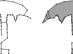 (Schematic) Left: Input point set. Right: Output shape.