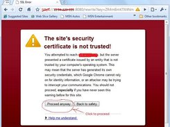 4.Paste the URL and enter, accept certificate to proceed