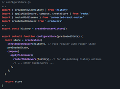 Connected React Router Screenshot 1