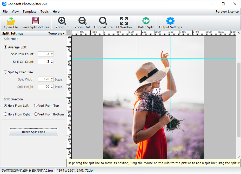 Conpsoft PhotoSplitter Screenshot 1