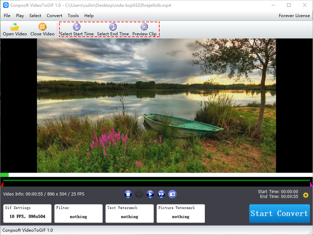 Conpsoft VideoToGIF Screenshot 1