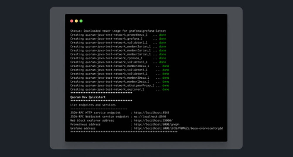 Consensys Quorum Screenshot 1