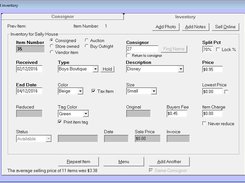 ConsignPro - Add Inventory Screen