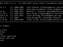 Console Audio Tools Screenshot 1