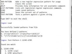 Interactive Shell sample - A regular expression shell