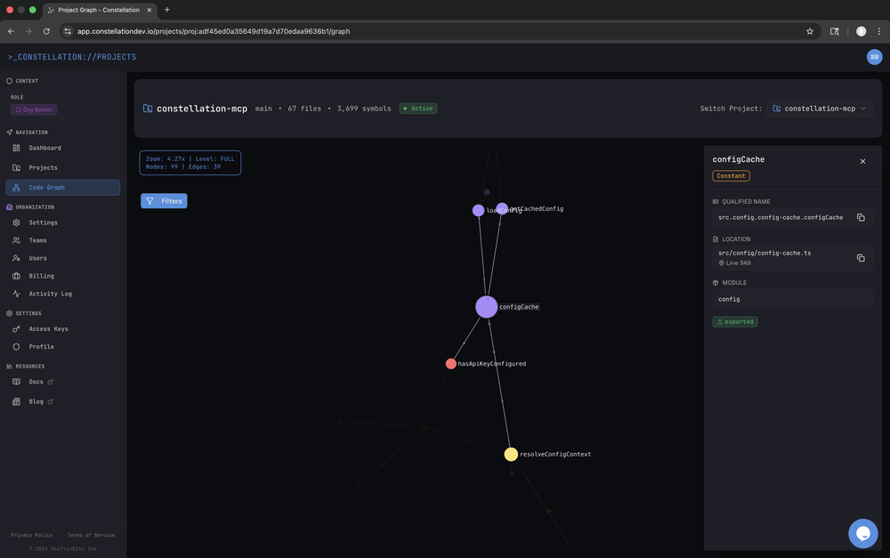 Interactive code graph visualizations