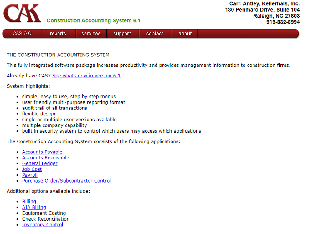 Construction Accounting System Screenshot 1