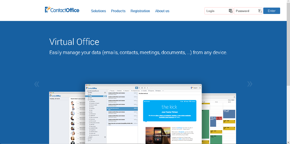 UI of ContactOffice