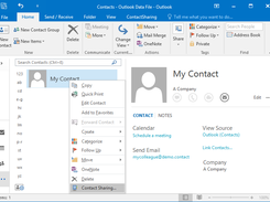 Right click contact save as global