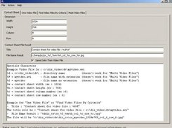 ContactSheet parameters tab pane