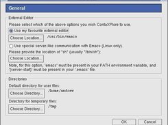 ContaXPlore Preferences Dialog