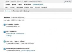 Welcome Screen in Contenido 4.8