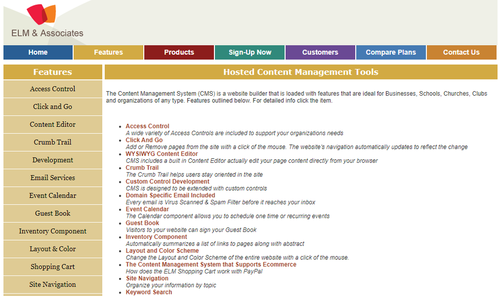 Content Management System Screenshot 1