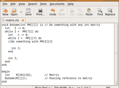 Work with matrix