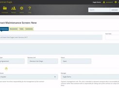 Contract Eagle - Contract Maintenance Screen
