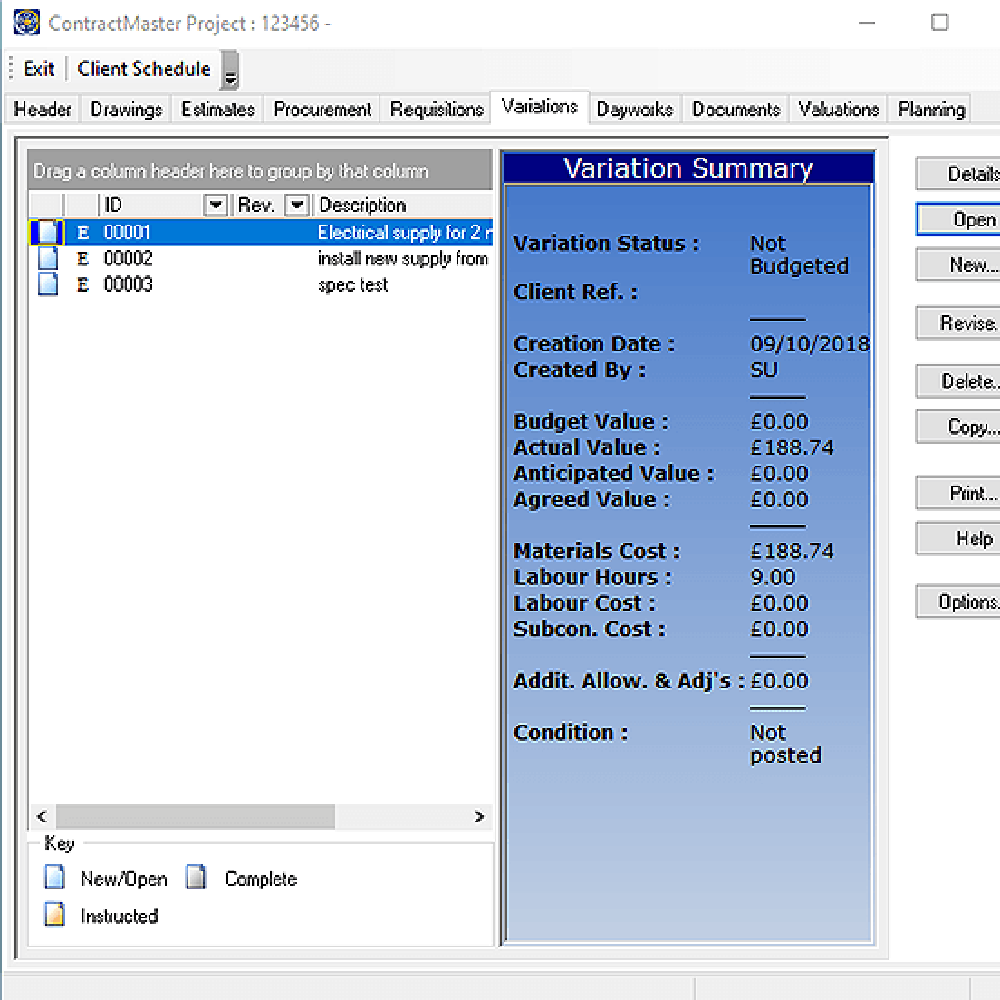 Trimble Contract Management Screenshot 1