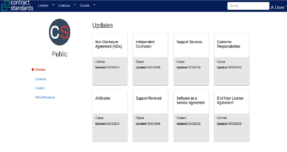 Contract Standards Screenshot 1