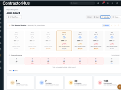 Track the weather and easily reschedule jobs