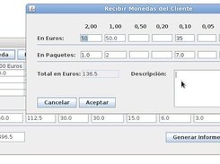 Ventana de movimiento de moneda