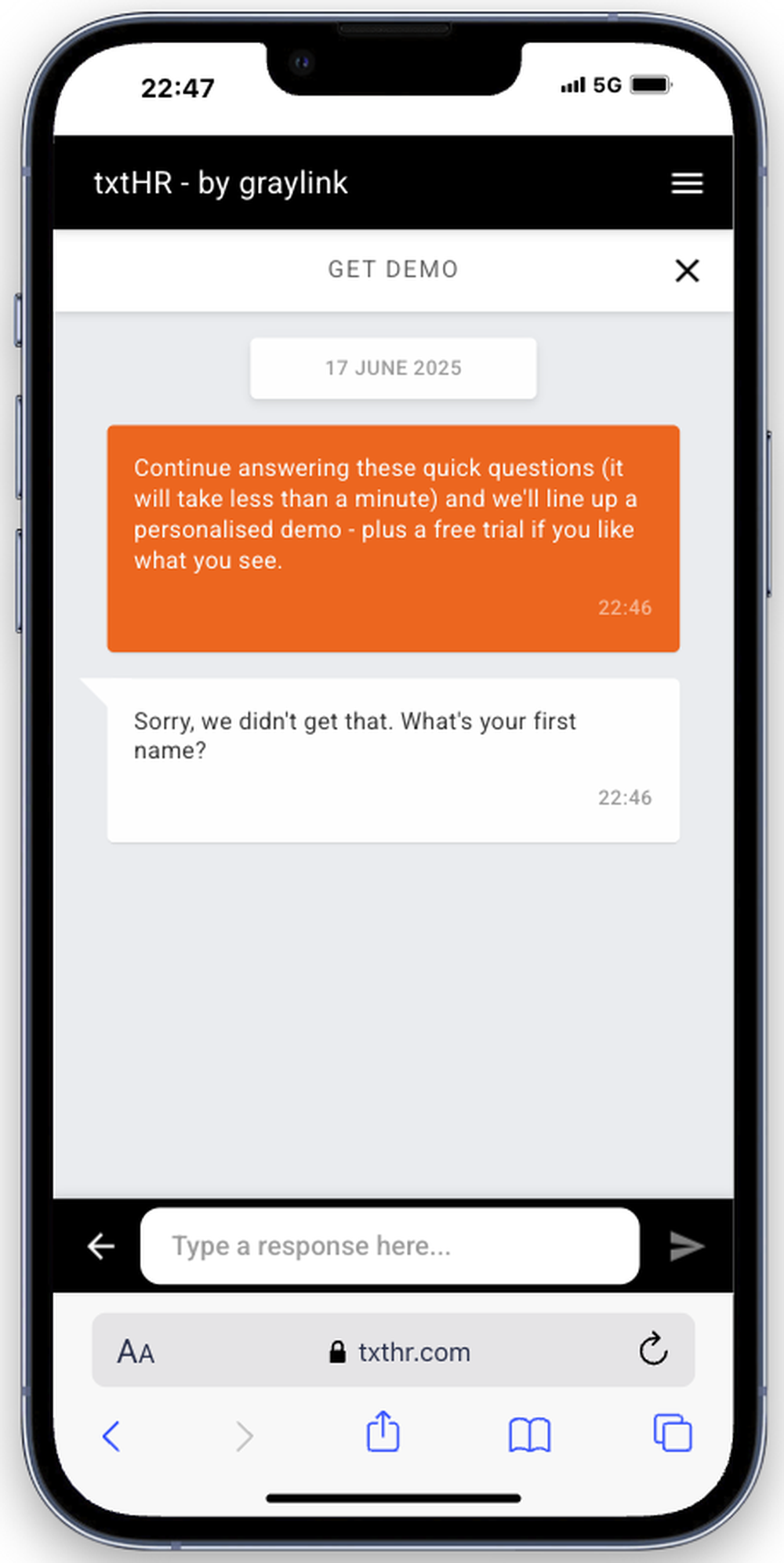 txtHR Recruitment Chatbot