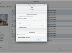 Converseen quality and compression dialog