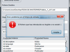 Mensaje de error en la conversión