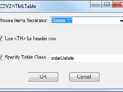 CSV to HTML