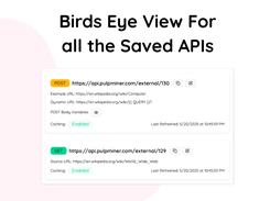 See All Saved APIs
