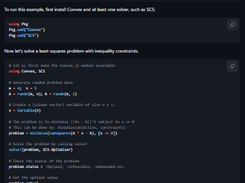 Convex.jl Screenshot 1
