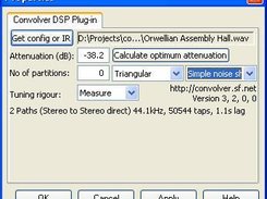 Convolver DSP plug-in for Windows Media Player and DX