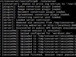 convserver uploading a file