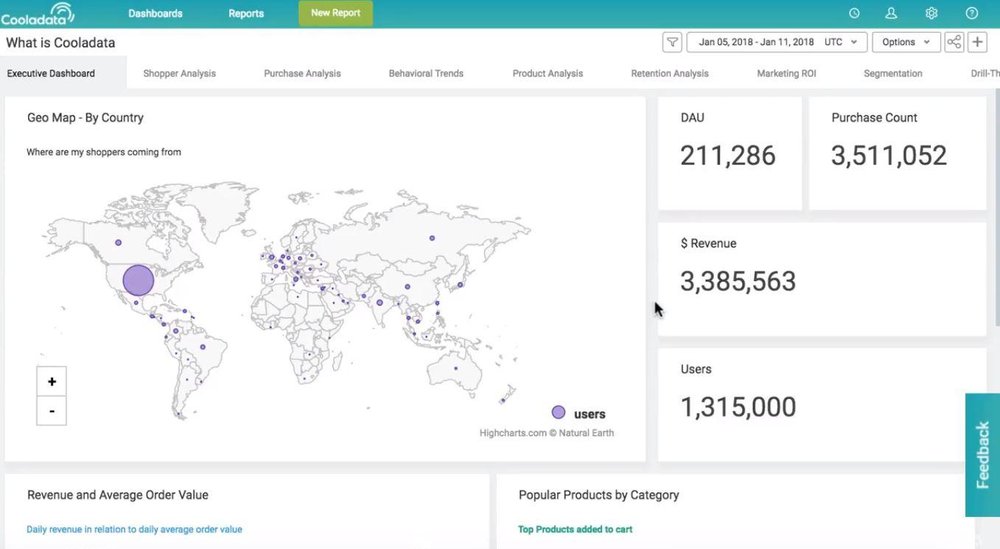 Cooladata Executive Dashboard