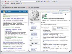 Search Results displayed in master-detail split view