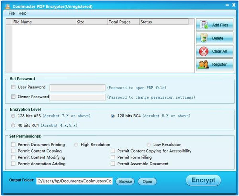 Coolmuster PDF Encrypter Screenshot 1