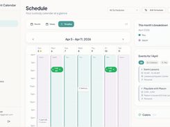 See your schedule hour by hour for complete clarity