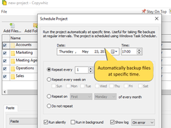 Schedule file copy backups