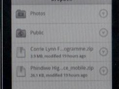 Dropbox on an Android smartphone