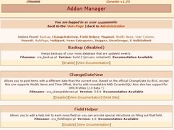 The addon manager. Addons enhance Coranto functionality.