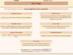 The main page. You meet it after after logging in.