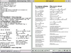 the XML, TXT and PDF output of some songs