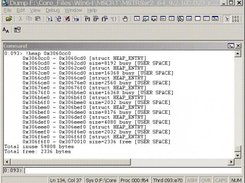 Fig3  Heap Memory Layout (Window 2003 - Windbg)