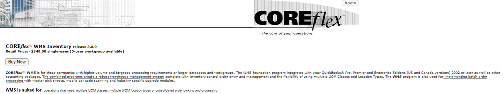 COREflex WMS Screenshot 1